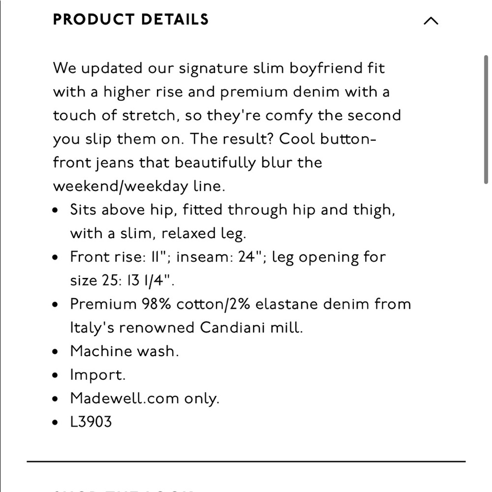 NEW • Madewell • Boyfriend High Rise Crop Jean 32 - Picture 5 of 5